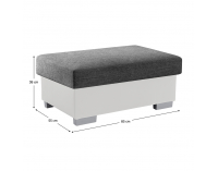 Taburetka T4 - sivá (Sawana 05) / biela (Soft 17)