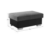 Taburetka T4 - sivá (Sawana 05) / čierna (Soft 11)