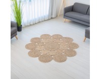 Okrúhly koberec Taban 120 cm - prírodná