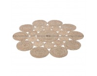 Okrúhly koberec Taban 120 cm - prírodná