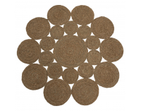 Okrúhly koberec Taban 120 cm - prírodná