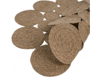 Okrúhly koberec Taban 120 cm - prírodná