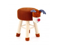 Taburetka Dolly 3 - hnedá / prírodná