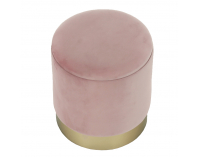 Taburetka s úložným priestorom Aniza - ružová / zlatá