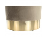 Taburetka s úložným priestorom Aniza - sivohnedá (taupe) / zlatá