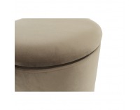 Taburetka s úložným priestorom Aniza - sivohnedá (taupe) / zlatá