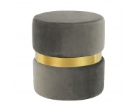 Taburetka Vizel - sivohnedá / zlatá