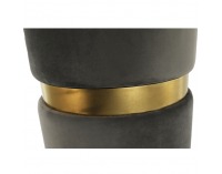 Taburetka Vizel - sivohnedá / zlatá