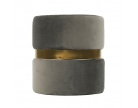 Taburetka Vizel - sivohnedá / zlatá