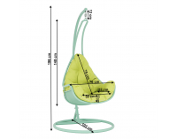 Závesné hojdacie kreslo Talise - neo mint / zelená