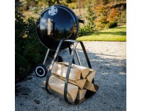 Kôš na drevo Tamilo - čierna / strieborná