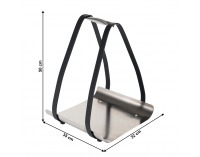 Kôš na drevo Tamilo - čierna / strieborná