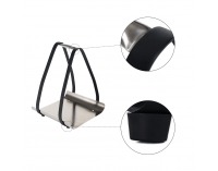 Kôš na drevo Tamilo - čierna / strieborná