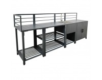 Záhradná kuchynská linka s drezom Tanita - sivá