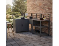 Záhradná kuchynská linka s drezom Tanita - sivá