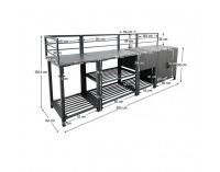 Záhradná kuchynská linka s drezom Tanita - sivá