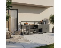 Záhradná kuchynská linka s drezom Tanita - sivá