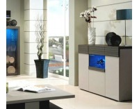 Komoda Conti CO-K3 - sivá / tmavosivá