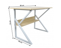 Písací stôl Tarcal 80 - dub / biela