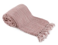 Pletená deka so strapcami Tavau 150x200 cm - staroružová