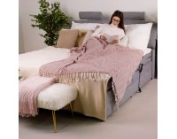 Pletená deka so strapcami Tavau 150x200 cm - staroružová