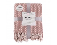 Pletená deka so strapcami Tavau 150x200 cm - staroružová