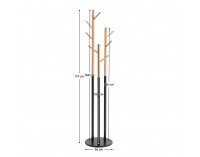 Vešiak Tavel - čierna / prírodná