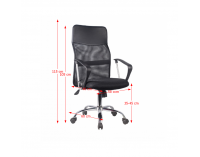Kancelárske kreslo s podrúčkami TC3-973M 2 New - čierna / chróm