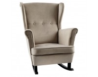 Hojdacie kreslo ušiak Teja - béžová / čierna