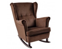 Hojdacie kreslo ušiak Teja - hnedá / orech