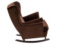 Hojdacie kreslo ušiak Teja - hnedá / orech