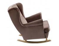 Hojdacie kreslo ušiak Teja - ružová / buk