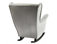 Hojdacie kreslo ušiak Teja - svetlosivá / čierna