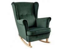 Hojdacie kreslo ušiak Teja - zelená / buk