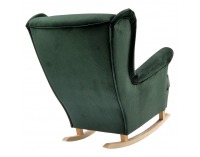 Hojdacie kreslo ušiak Teja - zelená / buk