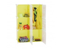 Detská modulárna skrinka Tekin - zelená / detský vzor