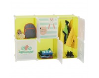 Detská modulárna skrinka Tekin - zelená / detský vzor