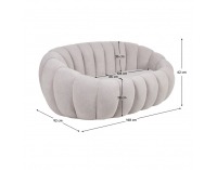 Dvojsedačka Tekvio - svetlosivá