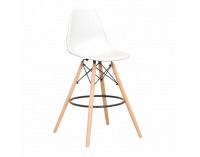 Barová stolička Carbry - biela / buk