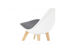 Jedálenská stolička Damara - biela / sivá / buk