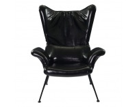 Kreslo (ušiak) Demas - čierna