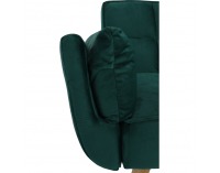 Rozkladacia pohovka Kaprera - smaragdová / buk