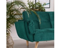 Rozkladacia pohovka Kaprera - smaragdová / buk