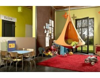 Závesné hojdacie kreslo Klorin - červená