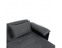 Rohová sedačka U s rozkladom Lemon L - čierna / svetlosivá