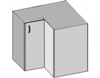 Dolná rohová kuchynská skrinka Lenka DN-88*88 - orech