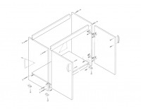 Drezová kuchynská skrinka Lenka DZ-80 - orech