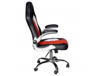 Kancelárske kreslo s podrúčkami Marvin - čierna / červená