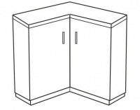Dolná rohová kuchynská skrinka Narcis DN-86*86 - dub sonoma