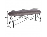 Lavica do predsiene Rivola - hnedá / čierna